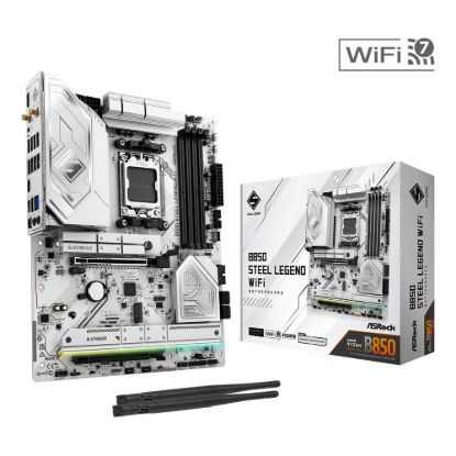 Obrázek ASRock MB Sc AM5 B850 Steel Legend WiFi, AMD B850, 4xDDR5, 1xHDMI, WiFi, ATX
