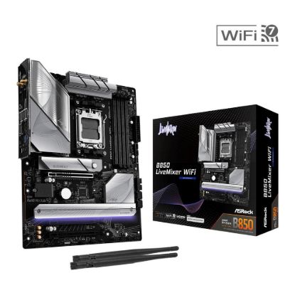 Obrázek ASRock MB Sc AM5 B850 LiveMixer WiFi, AMD B850, 4xDDR5, 1xDP, 1xHDMI, WiFi, ATX