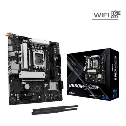 Obrázek ASRock MB Sc LGA1851 B860M- X WIFI, Intel B860, 2xDDR5, 1xDP, 1xHDMI, WiFi, mATX