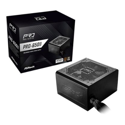 Obrázek ASROCK zdroj PRO- 650B, 650 W, 80Plus Bronze, 120 mm, ATX 3.1