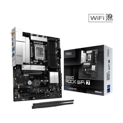 Obrázek ASRock MB Sc LGA1851 B860 Rock WiFi 7, Intel B860, 4xDDR5, 1xHDMI, WiFi, ATX