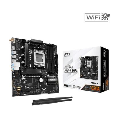 Obrázek ASRock MB Sc AM5 A620AM PRO- A WIFI, AMD A620A, 4xDDR5, 1xHDMI, WIFI