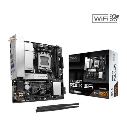 Obrázek ASRock MB Sc AM5 B850M ROCK WIFI, AMD B850, 4xDDR5, 1xDP, 1xHDMI, WiFi, mATX