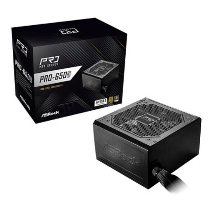 Obrázek ASROCK zdroj PRO- 650G, 650 W, 80Plus Gold, 120 mm, ATX 3.1