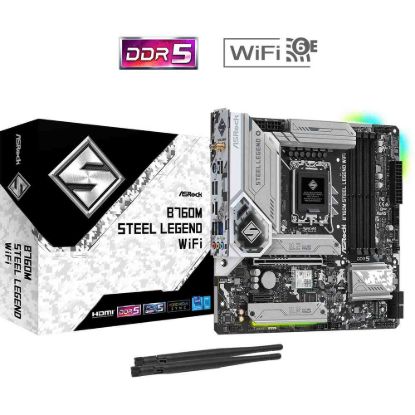 Obrázek ASRock MB Sc LGA1700 B760M STEEL LEGEND WIFI, Intel B760, 4xDDR5, 1xDP, 1xHDMI, WI- FI, mATX