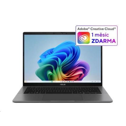 Obrázek ASUS NTB Vivobook S14 (S3407QA- OLED063 W), X1 26 100, 14" FHD, 32 GB, 1 TB SSD, Adreno, W11 Home, Matte Gray