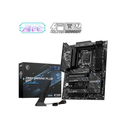 Obrázek MSI MB Sc LGA1851 Z890 GAMING PLUS WIFI, Intel Z890, 4xDDR5, 1xDP, 1xHDMI, 1xDP Type- C, WI- FI