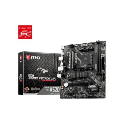 Obrázek MSI MB Sc AM4 MAG A520M VECTOR WIFI, AMD A520, 2x DDR4, WiFi, 1x DP, 1x HDMI, m- ATX