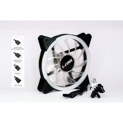 Obrázek 1stCOOL Fan AURA EVO Dual Ring ARGB ventilátor 12cm