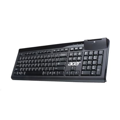 Obrázek ACER Wired Smart Card reader Keyboard, drátová, USB2.0, čtečka chytrých karet, Black, Membrane Switch, CZ/ SK layout