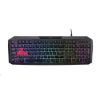 Obrázek ACER Nitro Gaming Keyboard 100, Membrane Switch, 26 Anti- ghosting kláves, životnost 3 mil. stisků, 7 zón RGB podsvíc