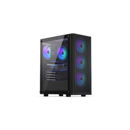 Obrázek ENDORFY Case Ventum 200 ARGB, Průhledná bočnice, ATX, 4 x 120mm ARGB Fan, černá
