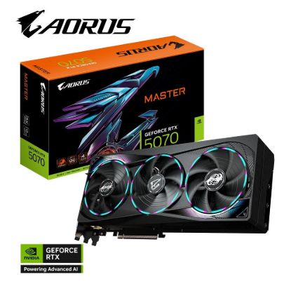 Obrázek GIGABYTE VGA NVIDIA GeForce RTX 5070 MASTER 12G, 12G GDDR7, 3xDP, 1xHDMI