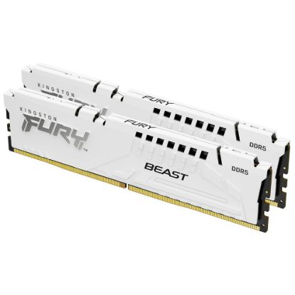 Obrázek KINGSTON DIMM DDR5 32 GB (Kit of 2) 6000MT/ s CL30 ECC FURY Beast EXPO Bílá