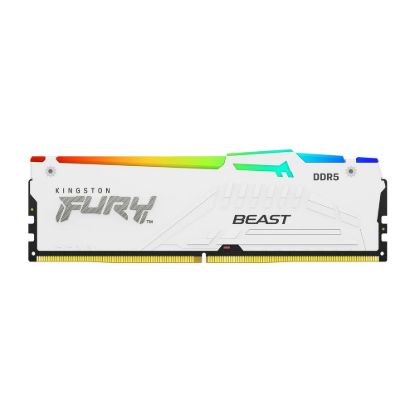 Obrázek KINGSTON DIMM DDR5 32 GB 6000MT/ s CL30 Non- ECC FURY Beast RGB EXPO, Bílá