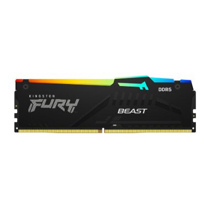 Obrázek KINGSTON DIMM DDR5 32 GB 6400MT/ s CL32 Non- ECC FURY Beast RGB EXPO, Černá