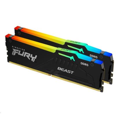 Obrázek KINGSTON DIMM DDR5 128 GB (Kit of 2) 5600MT/ s CL36 FURY Beast RGB EXPO