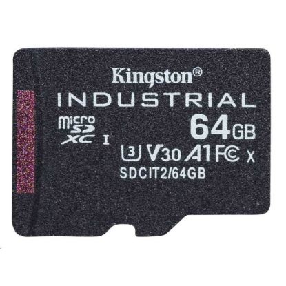 Obrázek Kingston MicroSDXC karta 64 GB microSDXC Industrial C10 A1 pSLC Card Single Pack