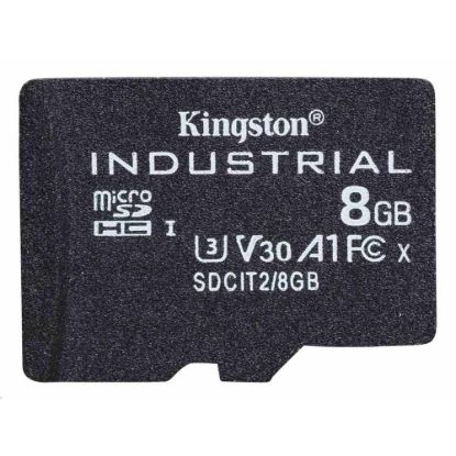 Obrázek Kingston MicroSDHC karta 8 GB Industrial C10 A1 pSLC Card Single Pack