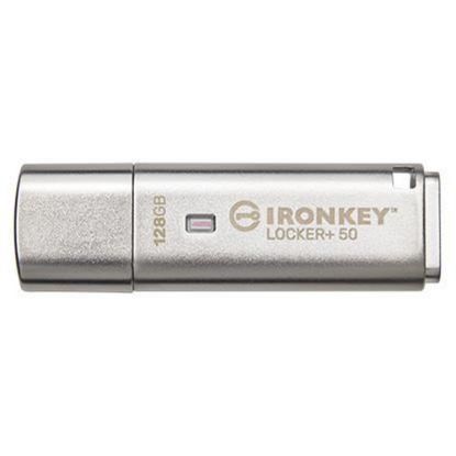 Obrázek Kingston Flash Disk IronKey 128 GB IKLP50 IronKey Locker+ 50 AES USB, w/ 256bit Encryption