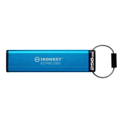 Obrázek Kingston Flash Disk IronKey 256 GB USB- C IronKey Keypad 200C, FIPS 140- 3 Lvl 3 (Pending) AES- 256