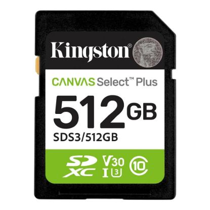 Obrázek Kingston SDXC karta 512 GB Canvas Select Plus, U1, V10, A1