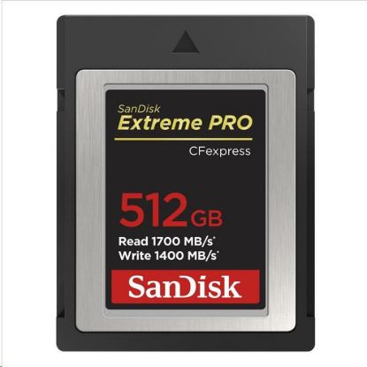 Obrázek SanDisk Extreme Pro CFexpress Card 512 GB, Type B, 1700MB/ s Read, 1400MB/ s Write