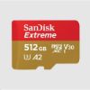Obrázek SanDisk micro SDXC karta 512 GB Extreme (190 MB/ s Class 10, UHS- I U3 V30) + adaptér