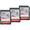 Obrázek SanDisk SDHC karta 32 GB Ultra (R: 120/ W: 120 MB/ s, UHS- I, C10), 3- Pack