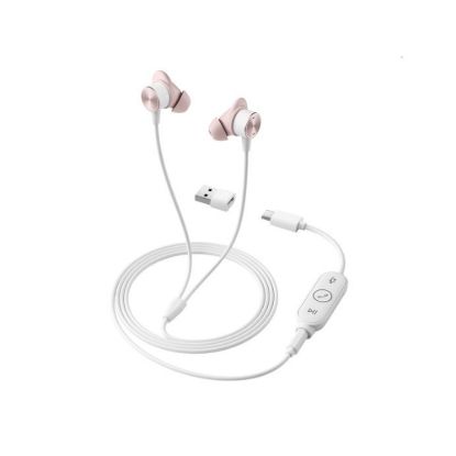 Obrázek Logitech sluchátka Zone wired Earbuds, drátové, růžová
