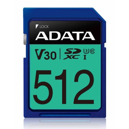 Obrázek ADATA SDXC karta 512 GB Premier Pro UHS- I U3 Class 10 (R: 95/ W: 60 MB/ s)