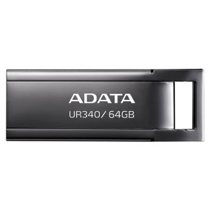 Obrázek ADATA Flash Disk 64 GB UR340, USB 3.2 Dash Drive, kov lesklá černá