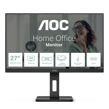 Obrázek AOC MT IPS LCD WLED 27" Q27P3CV - IPS panel, 2560 x 1440, 350cd, 2xHDMI, DP, USB- C, 4x USB 3.2, repro, pivot