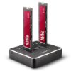 Obrázek AXAGON ADSA- M2C, USB- C 3.2 Gen 2 - 2x M.2 NVMe SSD CLONE MASTER dokovací stanice