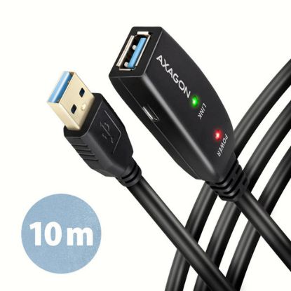 Obrázek AXAGON ADR- 310, USB 3.2 Gen 1 A- M - > A- F aktivní prodlužovací / repeater kabel, 10m