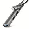 Obrázek AXAGON HUE- STC, 4x USB ALU STRIP hub, 1x USB- A 5Gbps, 2x USB- A & 1x USB- C 480Mbps, kabel USB- C 12cm
