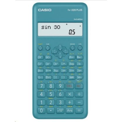Obrázek CASIO kalkulačka FX 220 PLUS 2E, modrá, školní, desetimístná