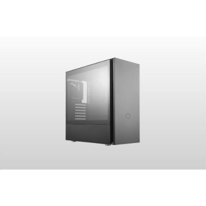 Obrázek Cooler Master case Silencio S600 TG, ATX, Průhledná bočnice, 2x 120mm Fan, Černá