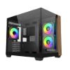 Obrázek Cooler Master case Elite 481 Wood, mATX, Průhledná bočnice, 3x 120mm ARGB Fan, Černá