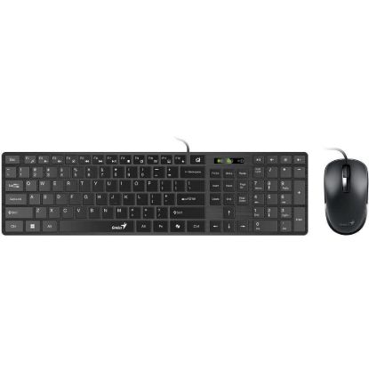 Obrázek GENIUS set klávesnice + myš Slimstar C126/ Drátový set/ Copilot/ USB/ černá/ CZ+SK layout