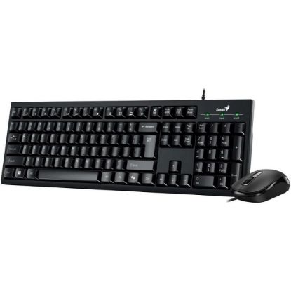 Obrázek GENIUS set klávesnice+myš KM- 100SE/ Drátový set/ Copilot/ USB/ černá/ CZ+SK layout