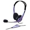 Obrázek GENIUS sluchátka s mikrofonem HS- 04S, drátové, 3.5mm Jack, fialová