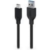 Obrázek GENIUS nabíjecí kabel ACC- A2CC- 3A, 100cm, USB- A na USB- C, 3A, QC3.0, opletený, černý