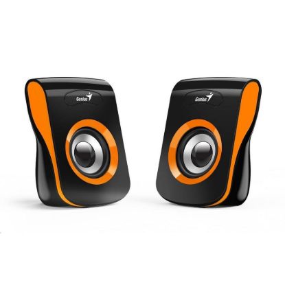 Obrázek GENIUS repro SP- Q180 Orange, 2.0, 6 W, USB napájení, 3, 5" jack, černo- oranžové