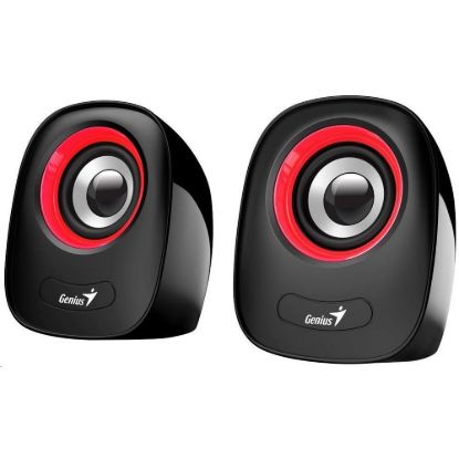 Obrázek GENIUS repro SP- Q160 Red, 2.0, 6 W, USB napájení, 3, 5" jack, černo- červené