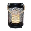 Obrázek Solight kovová lucerna s LED svíčkou, teplá bílá, 3xAA, černá, 20cm