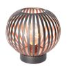 Obrázek Solight kovová kulatá lucerna se žárovkou s micro LED, teplá bílá, měděná, 3xAA, 19cm