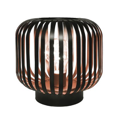 Obrázek Solight kovová oválná lucerna se žárovkou s micro LED, teplá bílá, měděná, 3xAA, 18cm