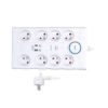 Obrázek Solight přepěťová ochrana, 8z, USB A+C, 2m, bílá