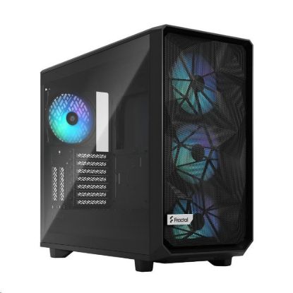 Obrázek FRACTAL DESIGN skříň Meshify 2 RGB Black TG Light Tint, USB 3.1 Type- C, 2x USB 3.0, bez zdroje, E- ATX
